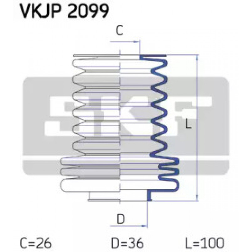 VKJP 2099 SKF - Пильовик привідного валу